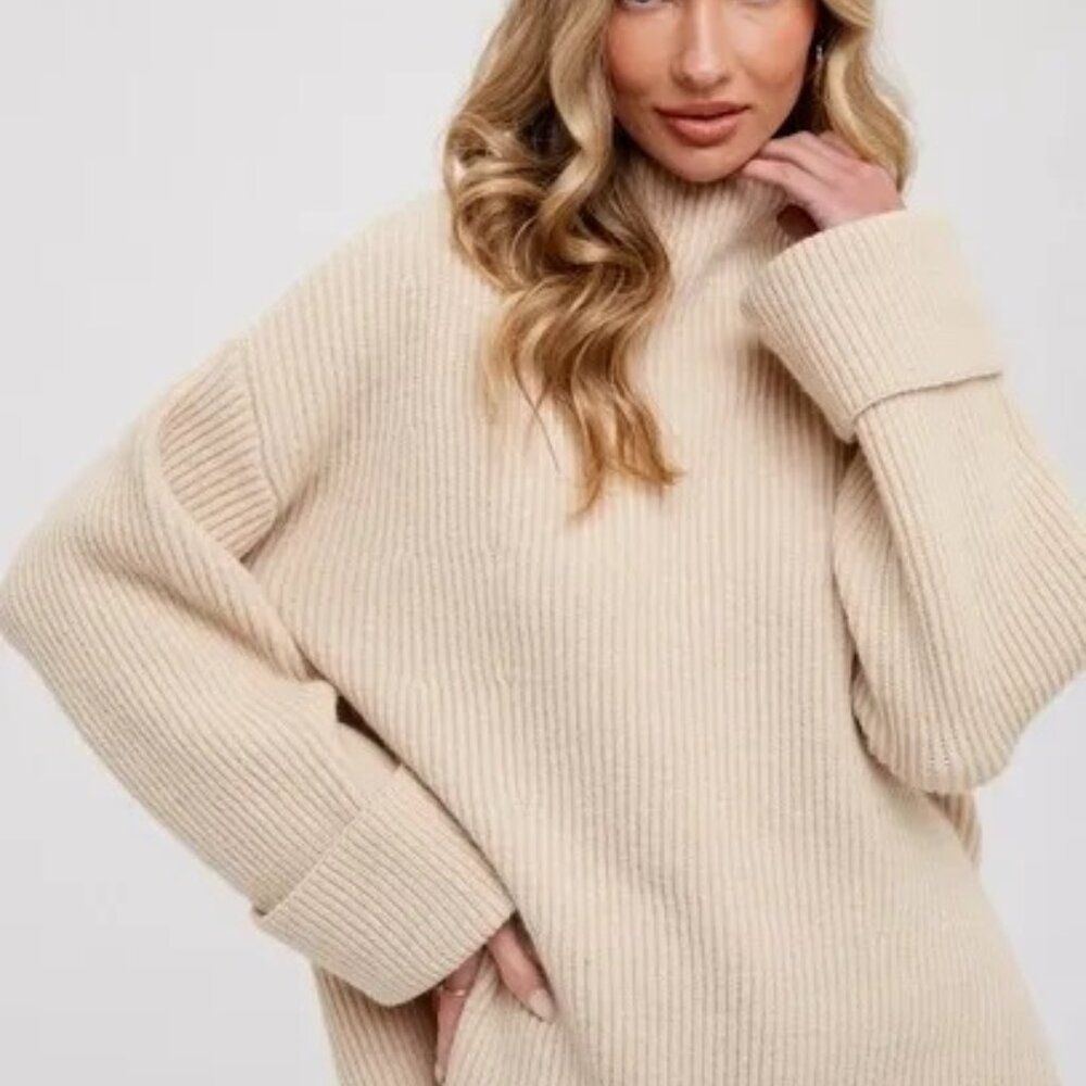 LAST ONE!!! Funnel Neck Oversized Pullover